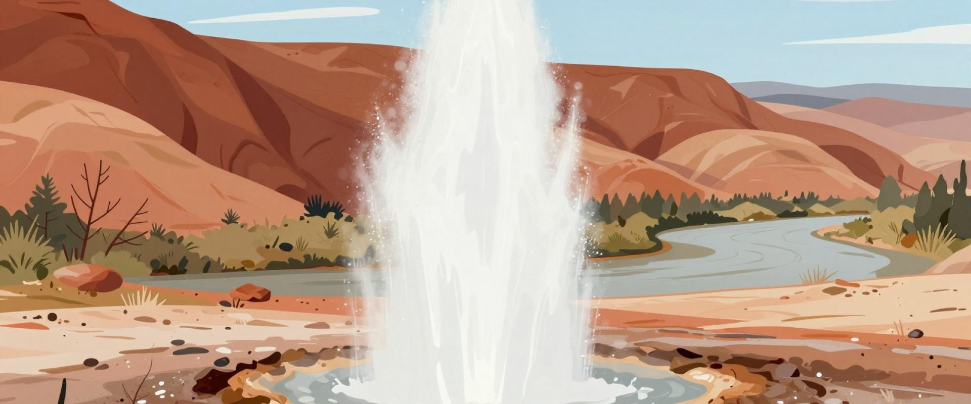 AI-generated illustration of Crystal Geyser