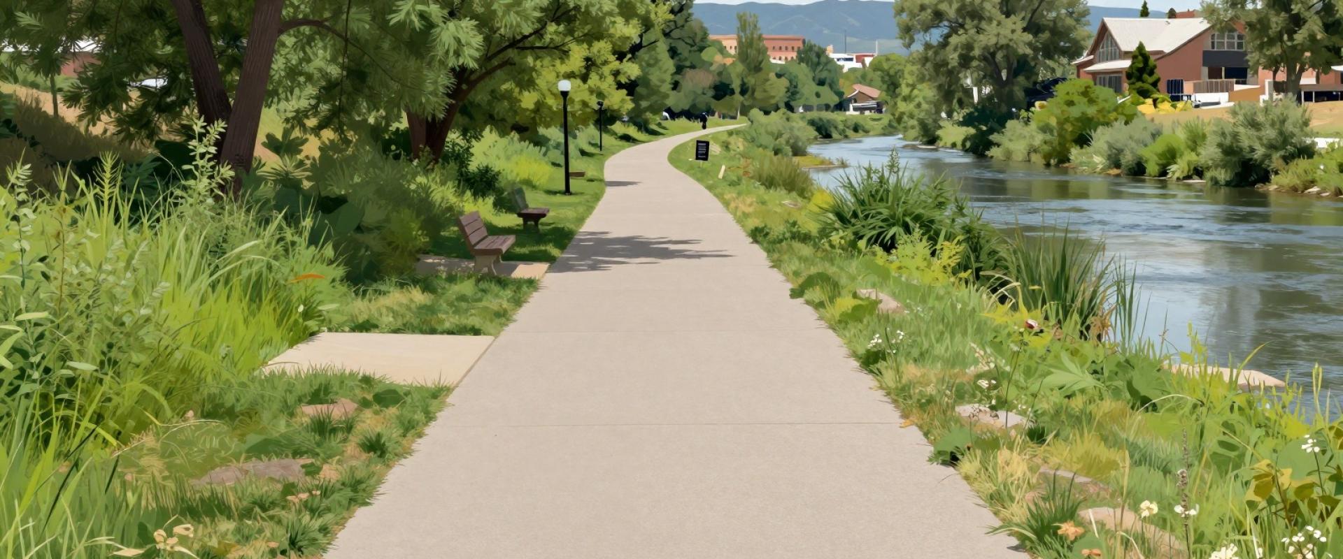 AI-generated illustration of Ogden River Parkway