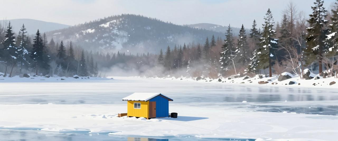 Illustrative header image for SET:Winter Ice Fishing at Bear Lake