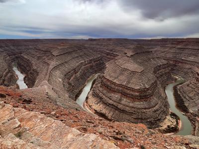 The entrenched meanders of the San Juan River at Goosenecks