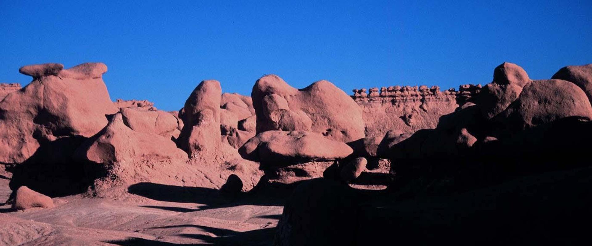 Sandstone hoodoos in Goblin Valley