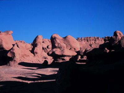 Sandstone hoodoos in Goblin Valley
