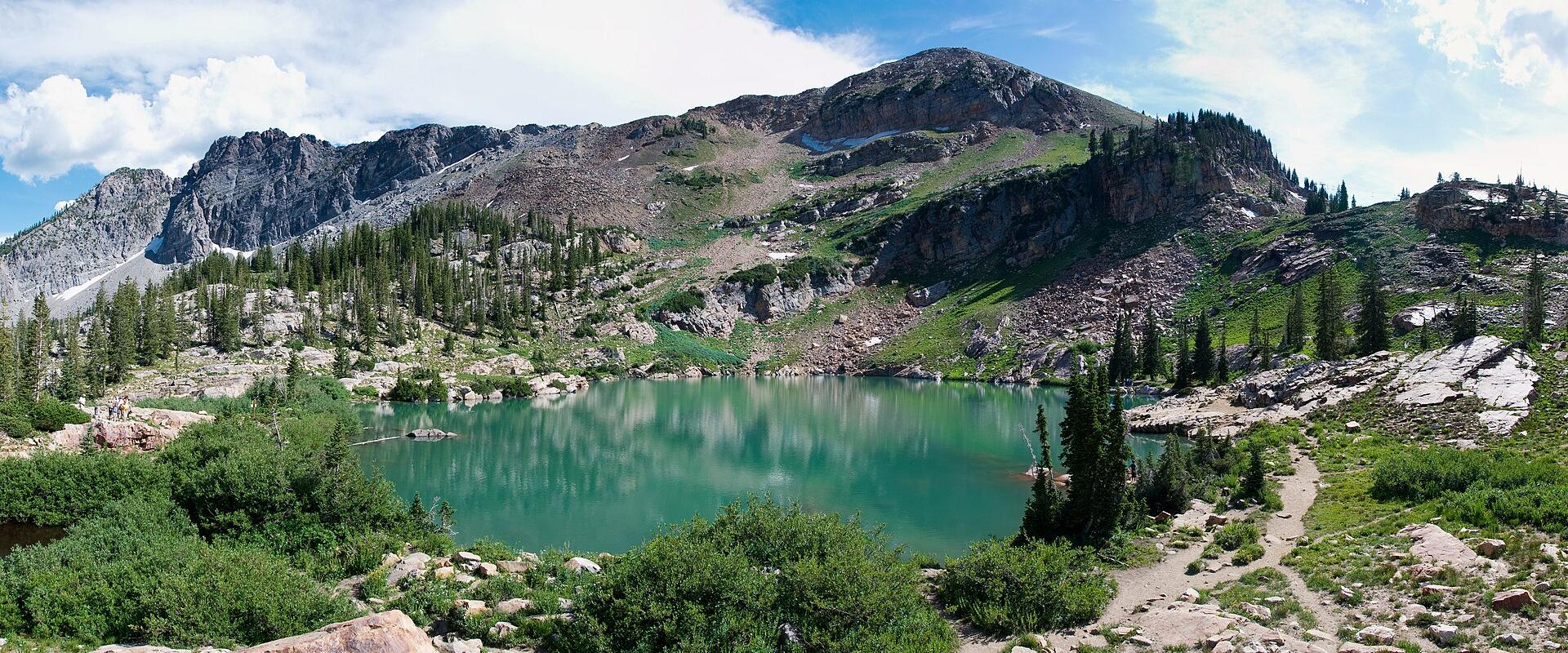 Cecret Lake in Albion Basin near Alta, Utah, in July