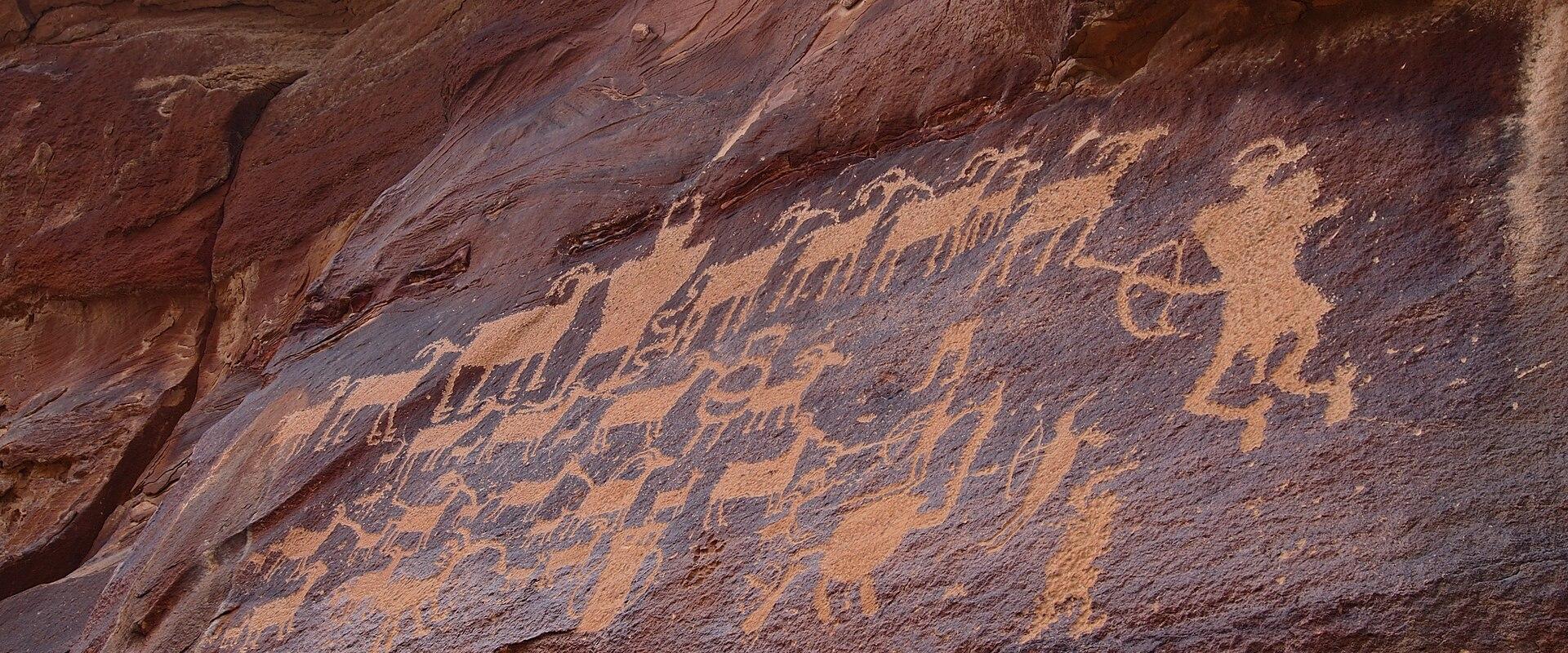 Rock art panel in Nine Mile Canyon
