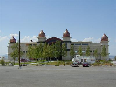 The Saltair pavilion on the Great Salt Lake shore