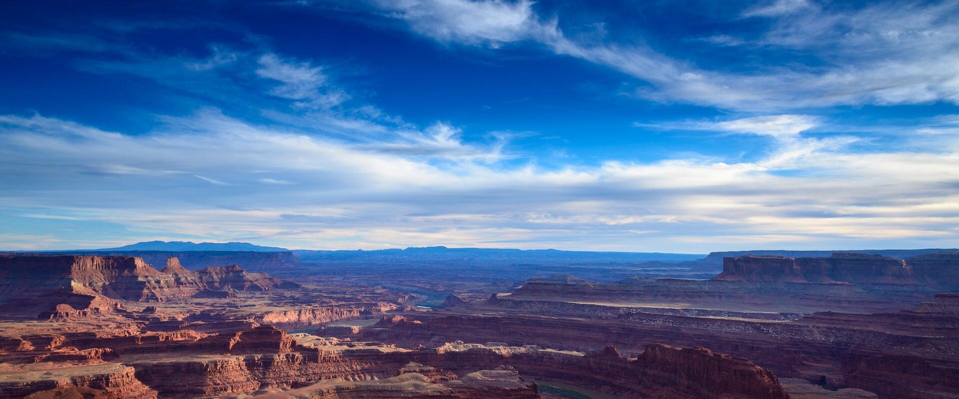 View over the Colorado River canyons from Dead Horse Point
